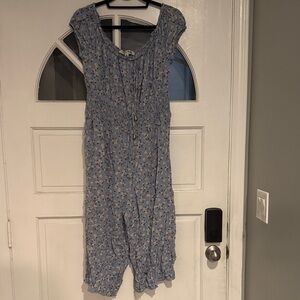 Blue Floral Jumpsuit